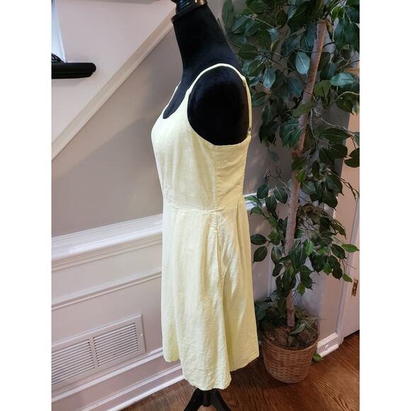 Old Navy Sheath Dress Women's Medium Tall Yellow Scoop Neck Sleeveless Pullover - Picture 13 of 13